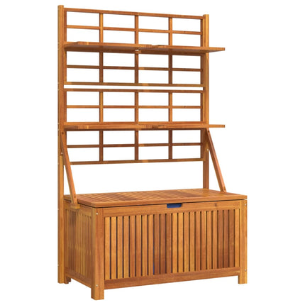 Storage Box with Trellis 39"x19.7"x63" Solid Wood Acacia