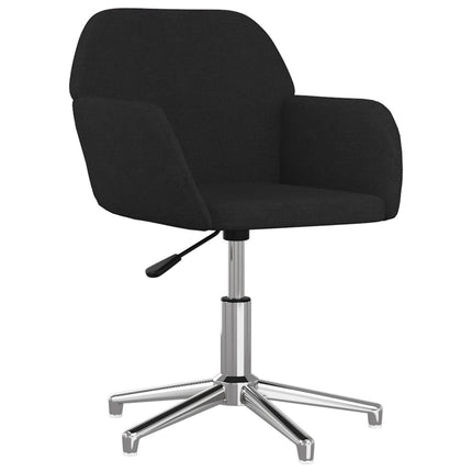 Swivel Dining Chairs 2 pcs Black Fabric