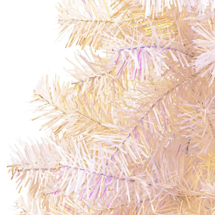 Artificial Christmas Tree with Iridescent Tips White 6 ft PVC