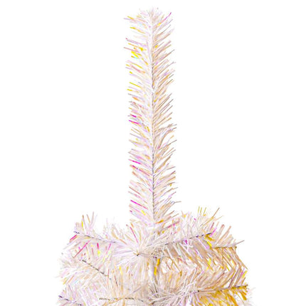Artificial Christmas Tree with Iridescent Tips White 6 ft PVC