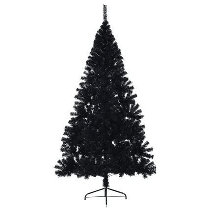Artificial Half Christmas Tree with Stand Black 8 ft PVC