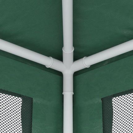 Party Tent with 4 Mesh Sidewalls Green 9.8'x9.8'HDPE