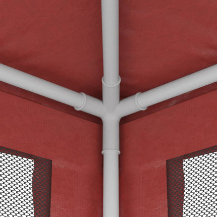 Party Tent with 4 Mesh Sidewalls Red 9.8'x13.1'HDPE