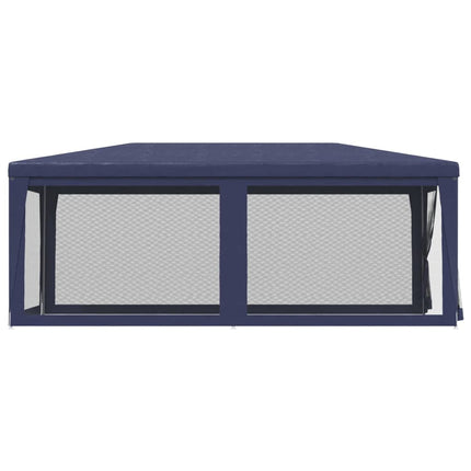 Party Tent with 6 Mesh Sidewalls Blue 9.8'x19.7'HDPE