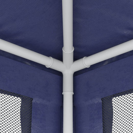 Party Tent with 6 Mesh Sidewalls Blue 19.7'x13.1'HDPE