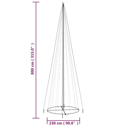 Christmas Cone Tree Warm White 1134 LEDs 8x26 ft