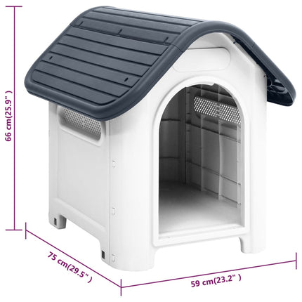 Dog House Grey 23.2x29.5x26.0" Polypropylene