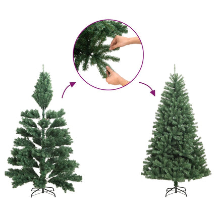Artificial Slim Christmas Tree with Stand 7 ft PVC