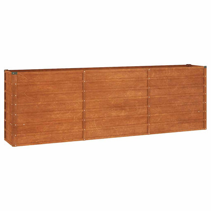 Garden Raised Bed Rusty 94.5"x15.7"x30.3" Corten Steel