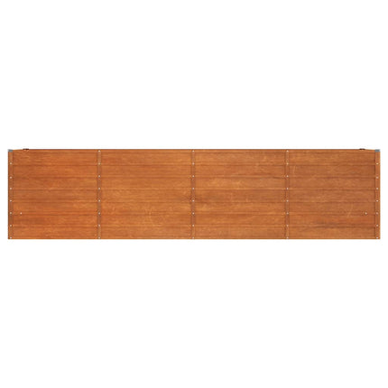 Garden Raised Bed Rusty 126"x15.7"x30.3" Corten Steel