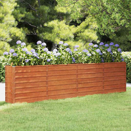 Garden Raised Bed Rusty 126"x15.7"x30.3" Corten Steel