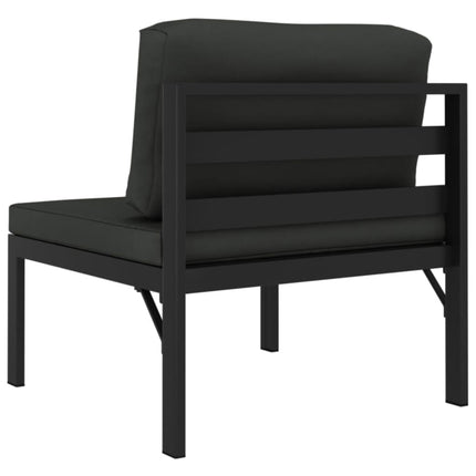 2-Seater Patio Sofa with Cushions Aluminum Anthracite