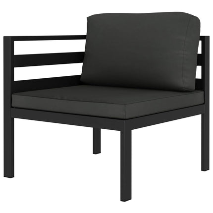 7 Piece Patio Lounge Set with Cushions Aluminum Anthracite