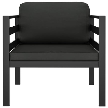 7 Piece Patio Lounge Set with Cushions Aluminum Anthracite