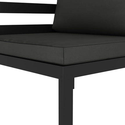 6 Piece Patio Lounge Set with Cushions Aluminum Anthracite