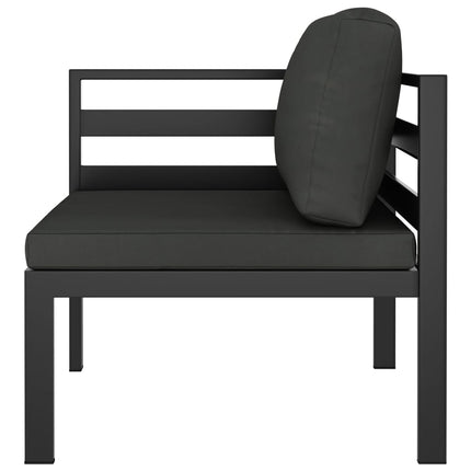 11 Piece Patio Lounge Set with Cushions Aluminum Anthracite