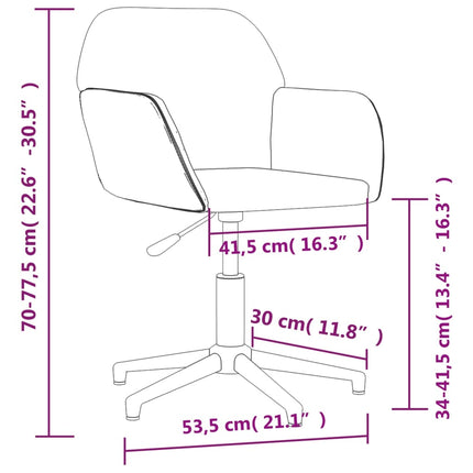 Swivel Office Chair Light Gray Fabric