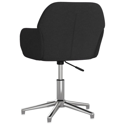 Swivel Office Chair Black Fabric
