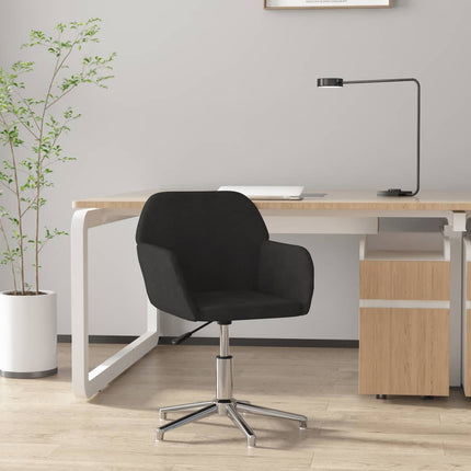 Swivel Office Chair Black Fabric