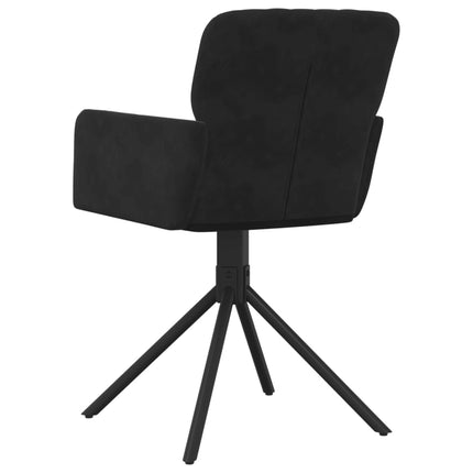 Swivel Dining Chairs 2 pcs Black Velvet