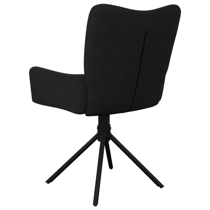 Swivel Dining Chairs 2 pcs Black Velvet