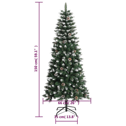 Artificial Christmas Tree with Stand Green 59.1" PVC