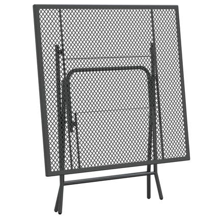 3 Piece Patio Dining Set Expanded Metal Mesh Anthracite