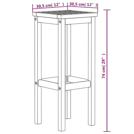 Bar Stools 6 pcs Solid Wood Acacia