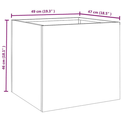 Planter Rusty Corten Steel Medium Durable Planter Rectangular