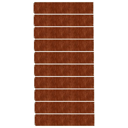 Lawn Edgings 10 pcs 7.9"x40.6" Flexible Corten steel