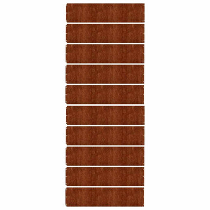 Lawn Edgings 10 pcs 9.8"x40.6" Flexible Corten steel