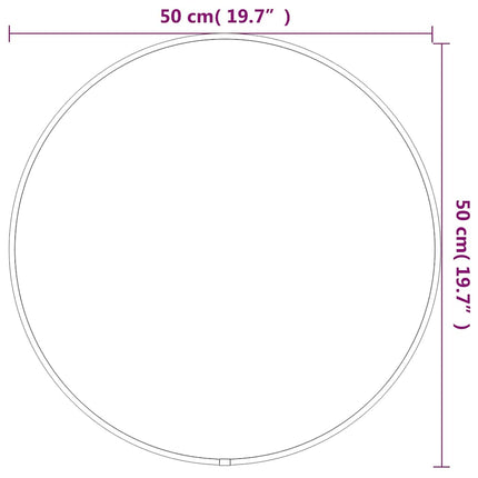 Wall Mirror Black Ø 19.7 " Round