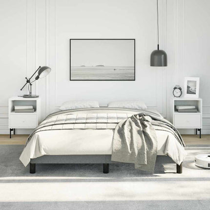 Bed Frame without Mattress Dark Gray 53.9"x74.8" Full Fabric
