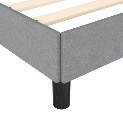 Bed Frame without Mattress Light Gray 59.8"x79.9" Queen Fabric
