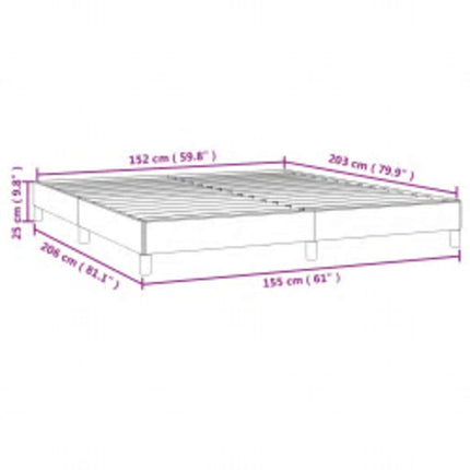 Bed Frame without Mattress Light Gray 59.8"x79.9" Queen Fabric