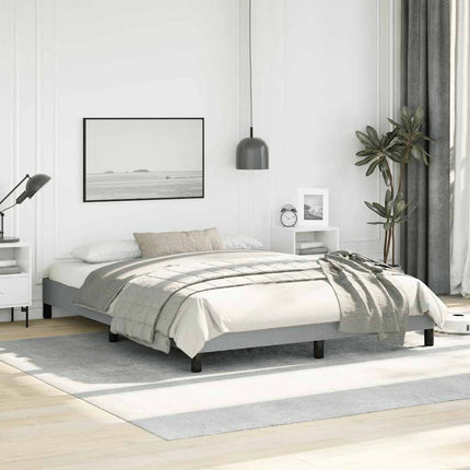 Bed Frame without Mattress Light Gray 59.8"x79.9" Queen Fabric