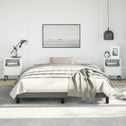 Bed Frame without Mattress Dark Gray 59.8"x79.9" Queen Fabric