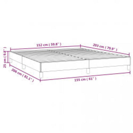 Bed Frame without Mattress Dark Gray 59.8"x79.9" Queen Fabric
