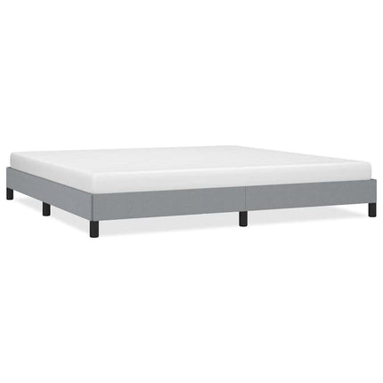 Bed Frame without Mattress Light Gray 76"x79.9" King Fabric