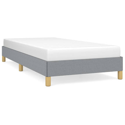Bed Frame without Mattress Light Gray 39.4"x74.8" Twin Fabric