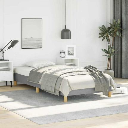 Bed Frame without Mattress Light Gray 39.4"x74.8" Twin Fabric