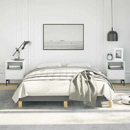 Bed Frame without Mattress Dark Gray 53.9"x74.8" Full Fabric