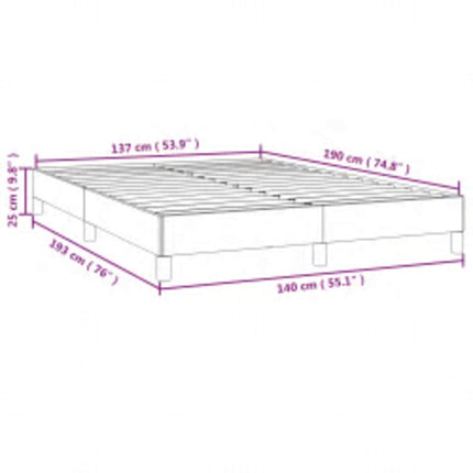 Bed Frame without Mattress Dark Gray 53.9"x74.8" Full Fabric