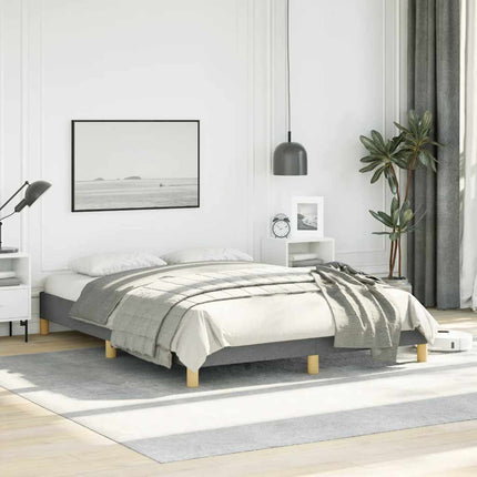 Bed Frame without Mattress Dark Gray 53.9"x74.8" Full Fabric