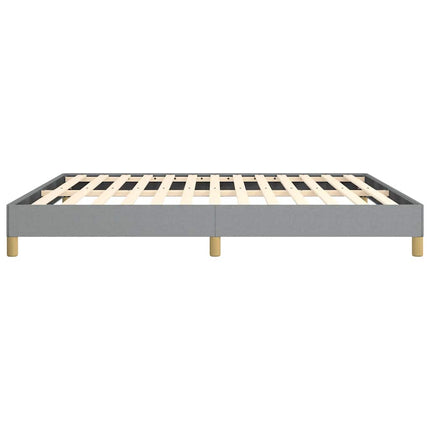 Bed Frame without Mattress Light Gray 76"x79.9" King Fabric