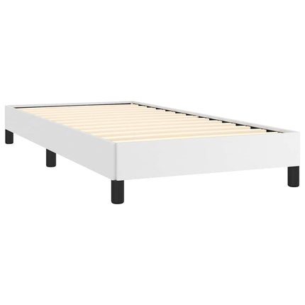 Bed Frame without Mattress White 39.4"x74.8" Twin Faux Leather