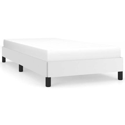 Bed Frame without Mattress White 39.4"x79.9" Twin XL Faux Leather