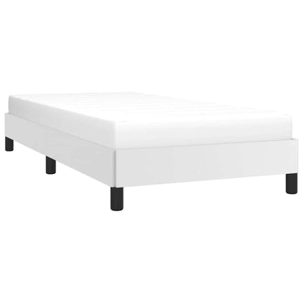 Bed Frame without Mattress White 39.4"x79.9" Twin XL Faux Leather