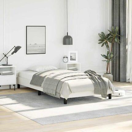 Bed Frame without Mattress White 39.4"x79.9" Twin XL Faux Leather