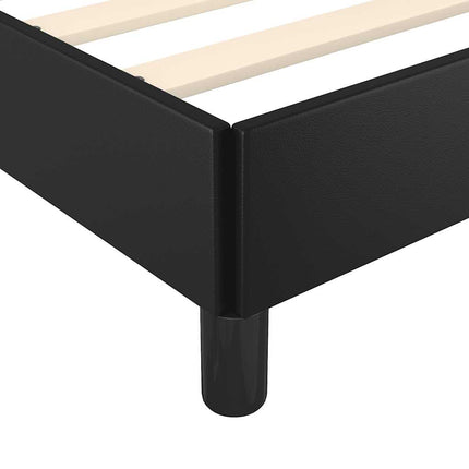 Bed Frame without Mattress Black 53.9"x74.8" Full Faux Leather